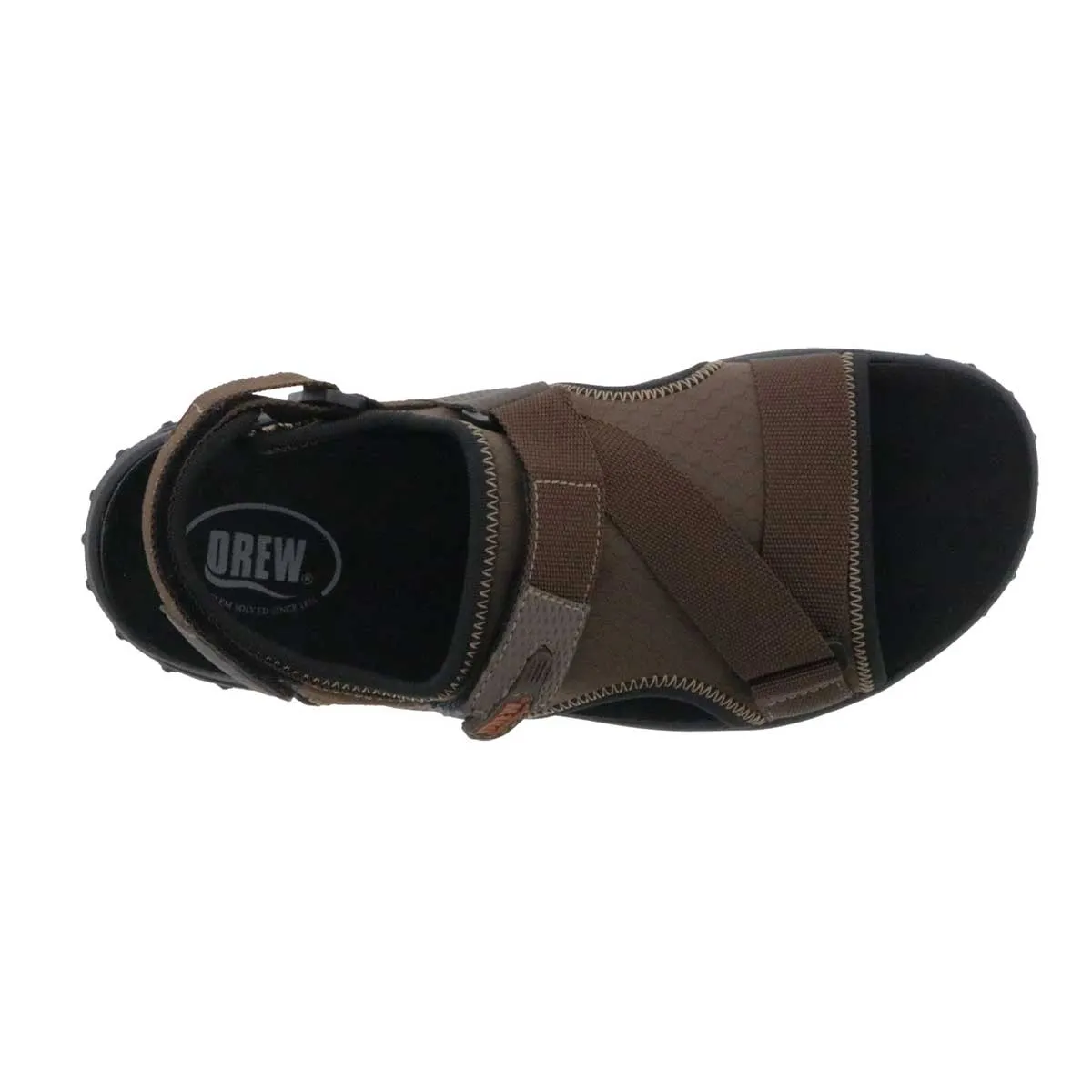 Drew Men's Wander Sandals Brown Leather Combo