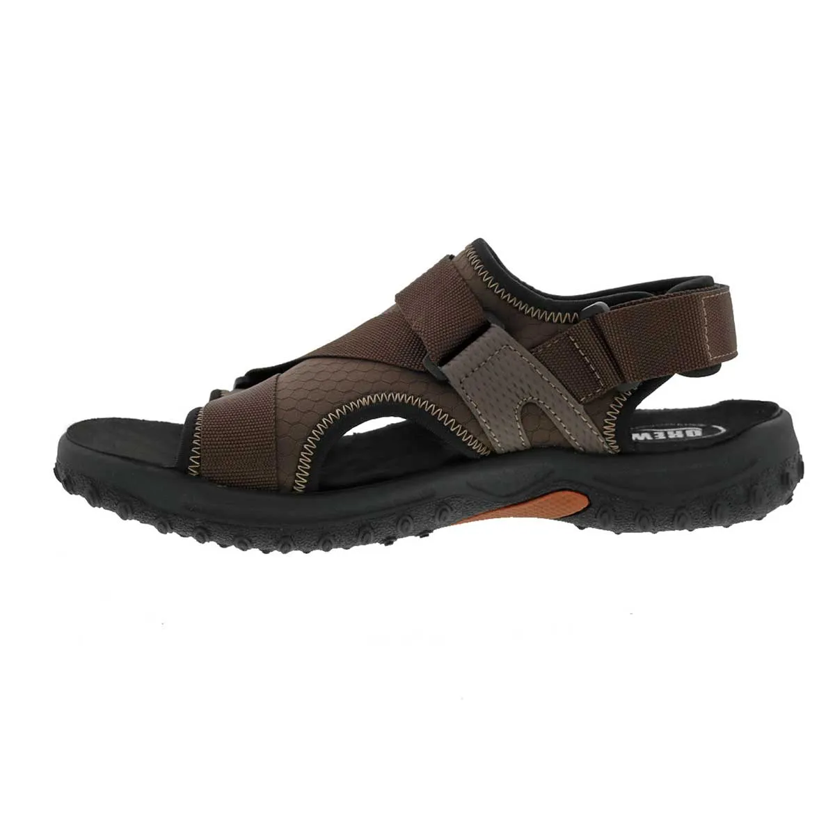 Drew Men's Wander Sandals Brown Leather Combo