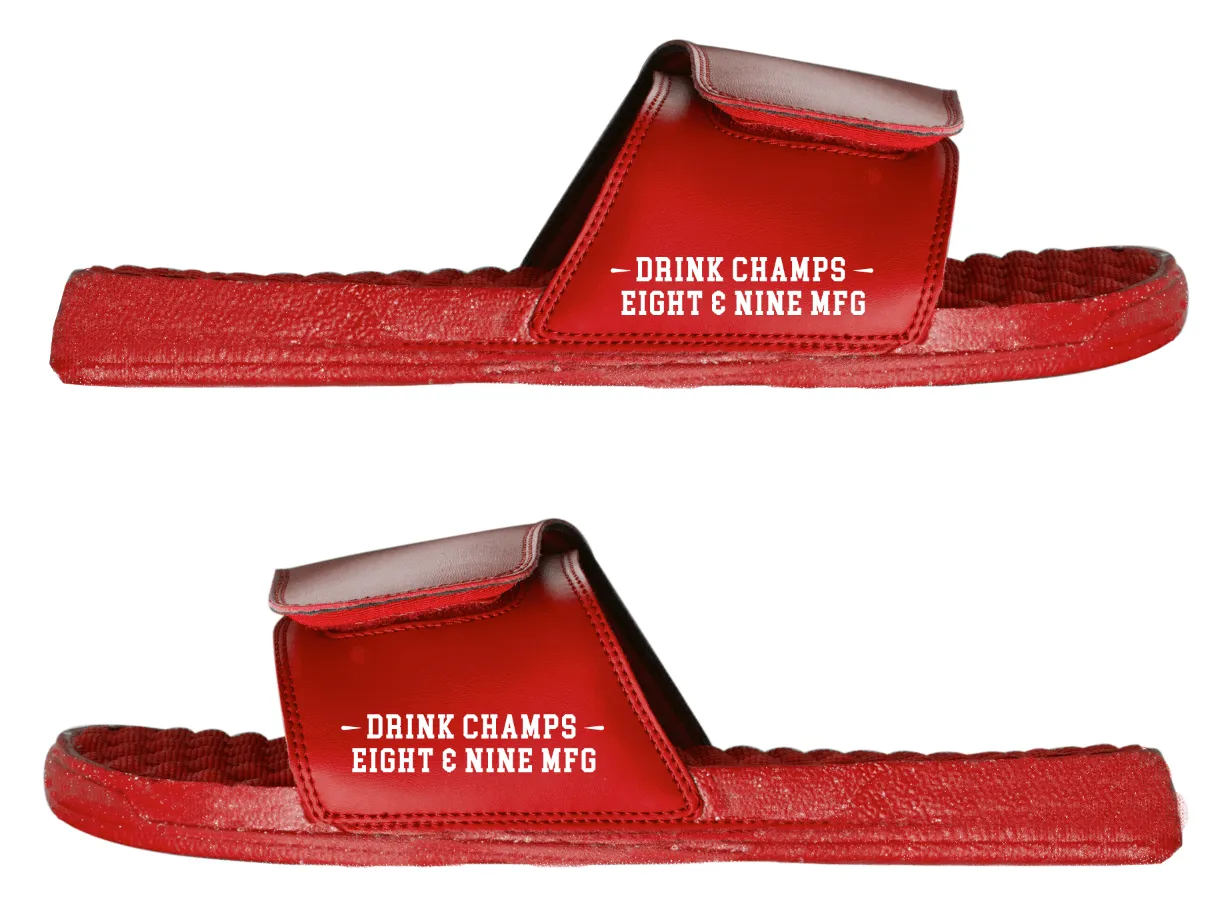 Drink Champs Army Slides Red Speckle