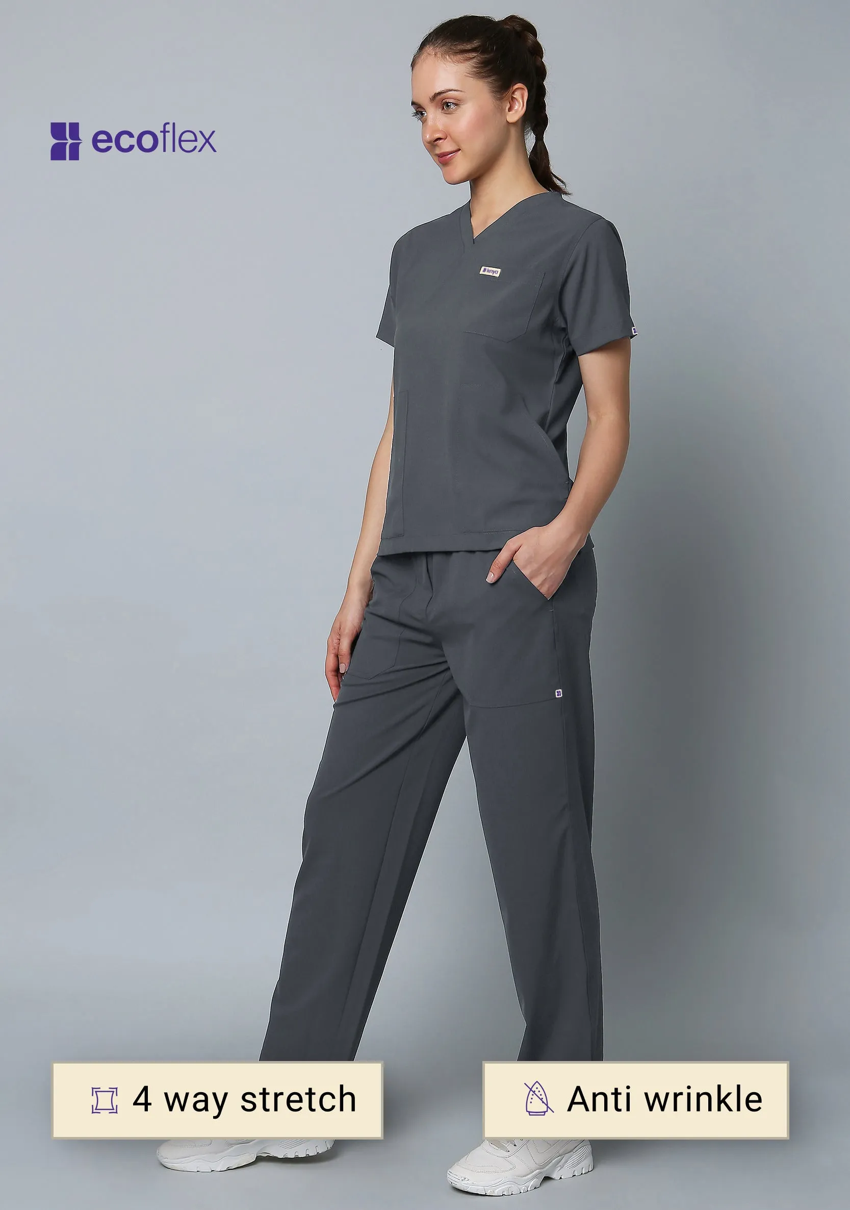 Ecoflex Women's 5 Pocket (Steel Grey) Scrub