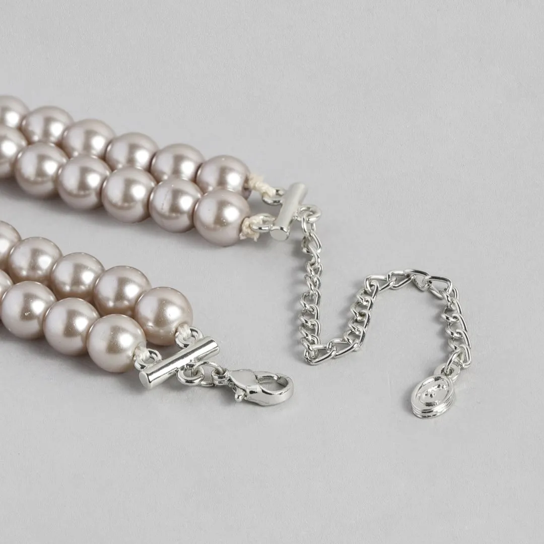 Estele - Purple Pearl Double Line Bracelet