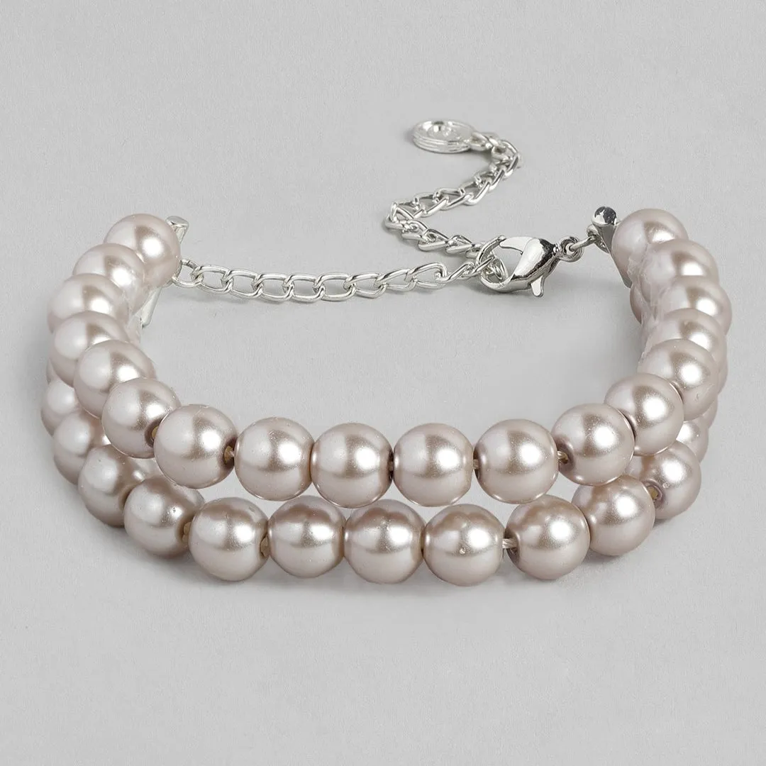 Estele - Purple Pearl Double Line Bracelet