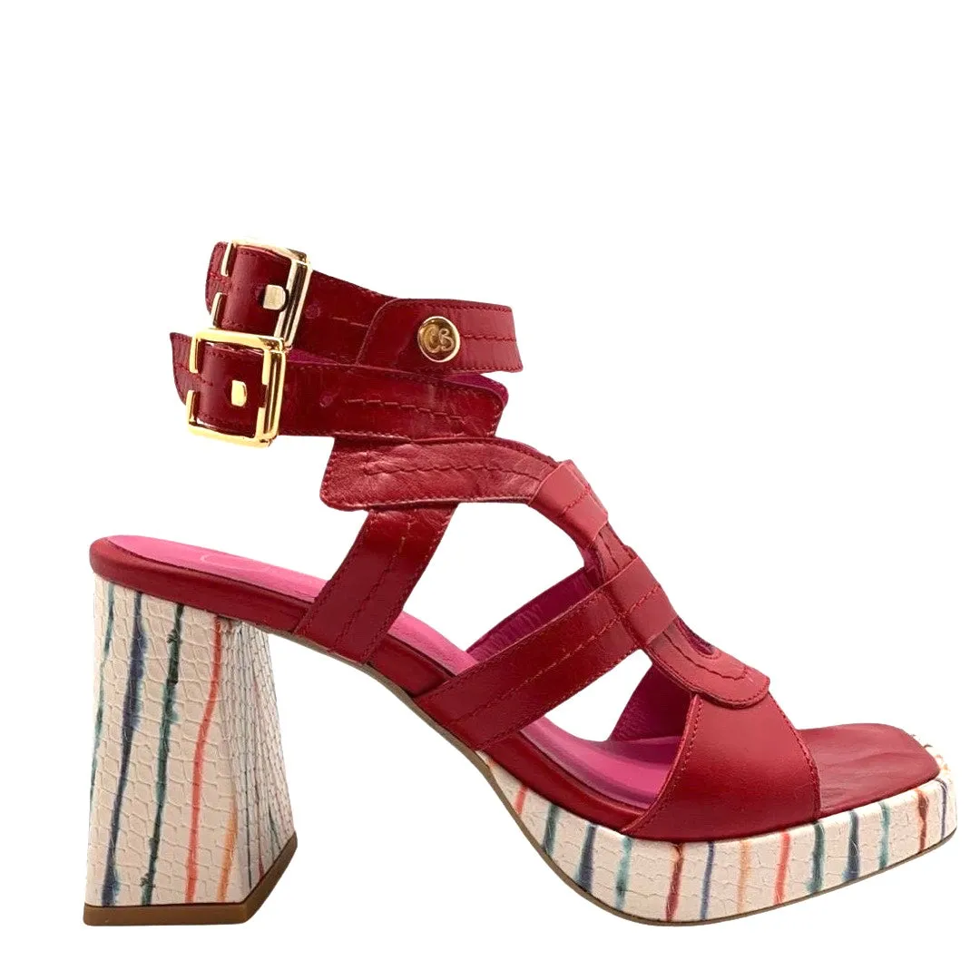 Etoile- Red platform heel