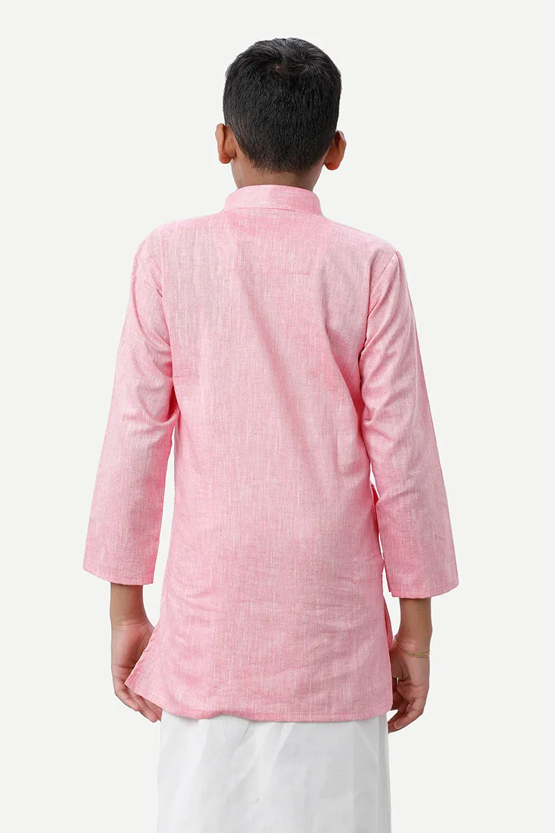 Exotic - Soft Pink Kurta For Kids | Uathayam