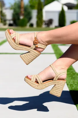 Explore More Collection - Bon Voyage Rope Woven Heel Shoes- 6/6/2024