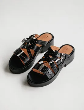 Fantom Buckle Sandal Black