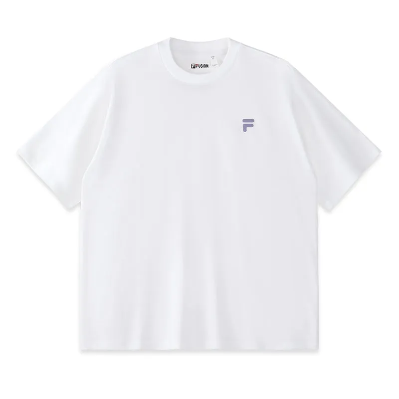 FILA FUSION INLINE URBAN TECH Men Short Sleeve T-shirt (White / Light Khaki)