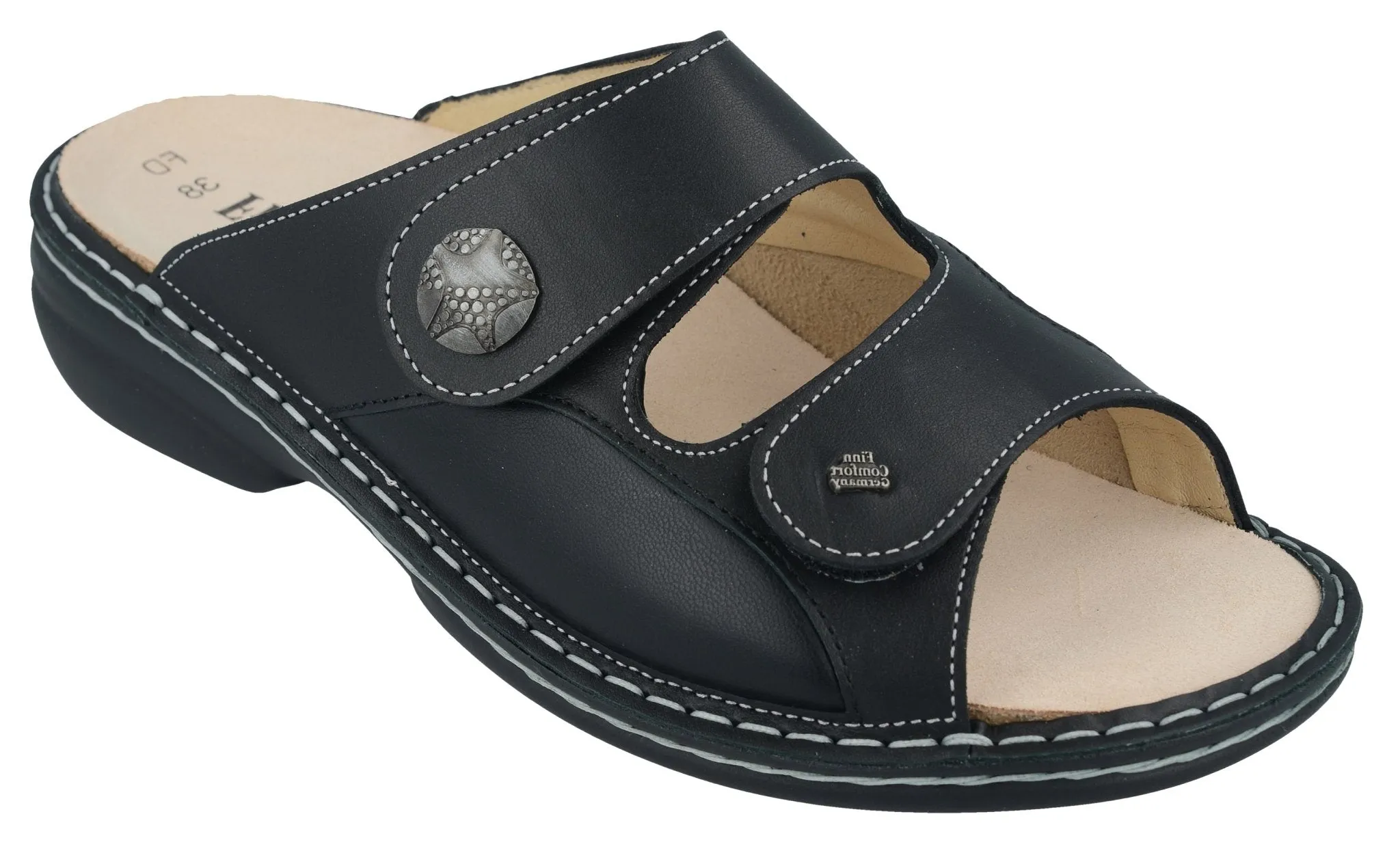 Finn Comfort Sarezzo Black Nappa Stretch