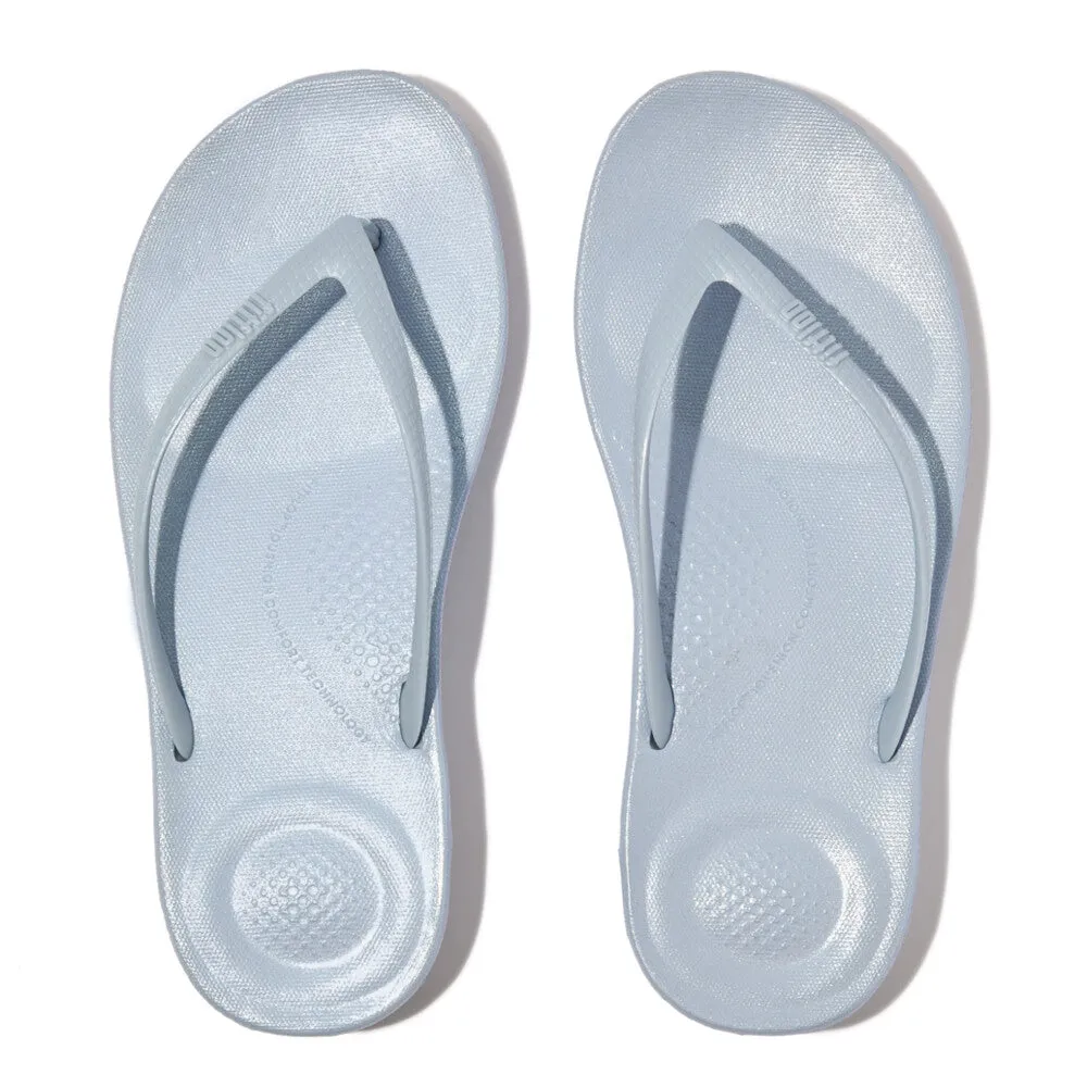 FitFlop iQushion Pearlized Thongs Blue