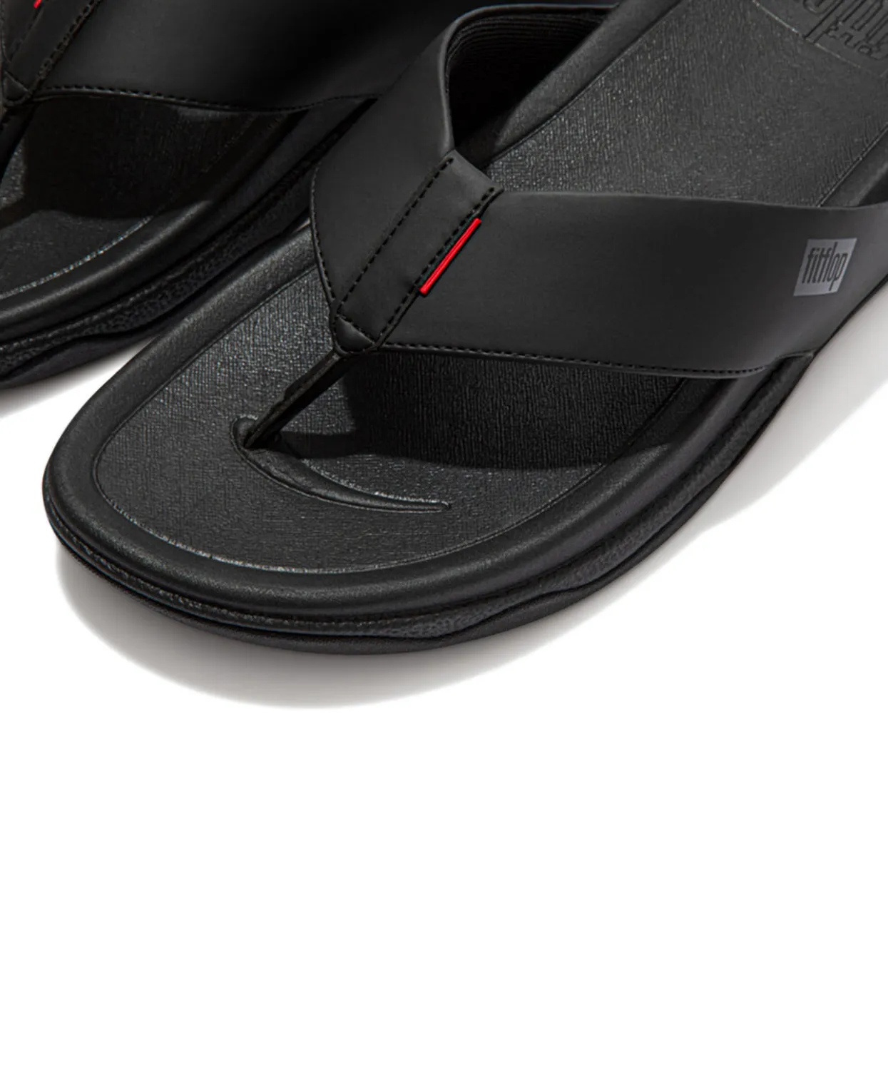 FitFlop Surfer Toe Post Mens Sandals Black