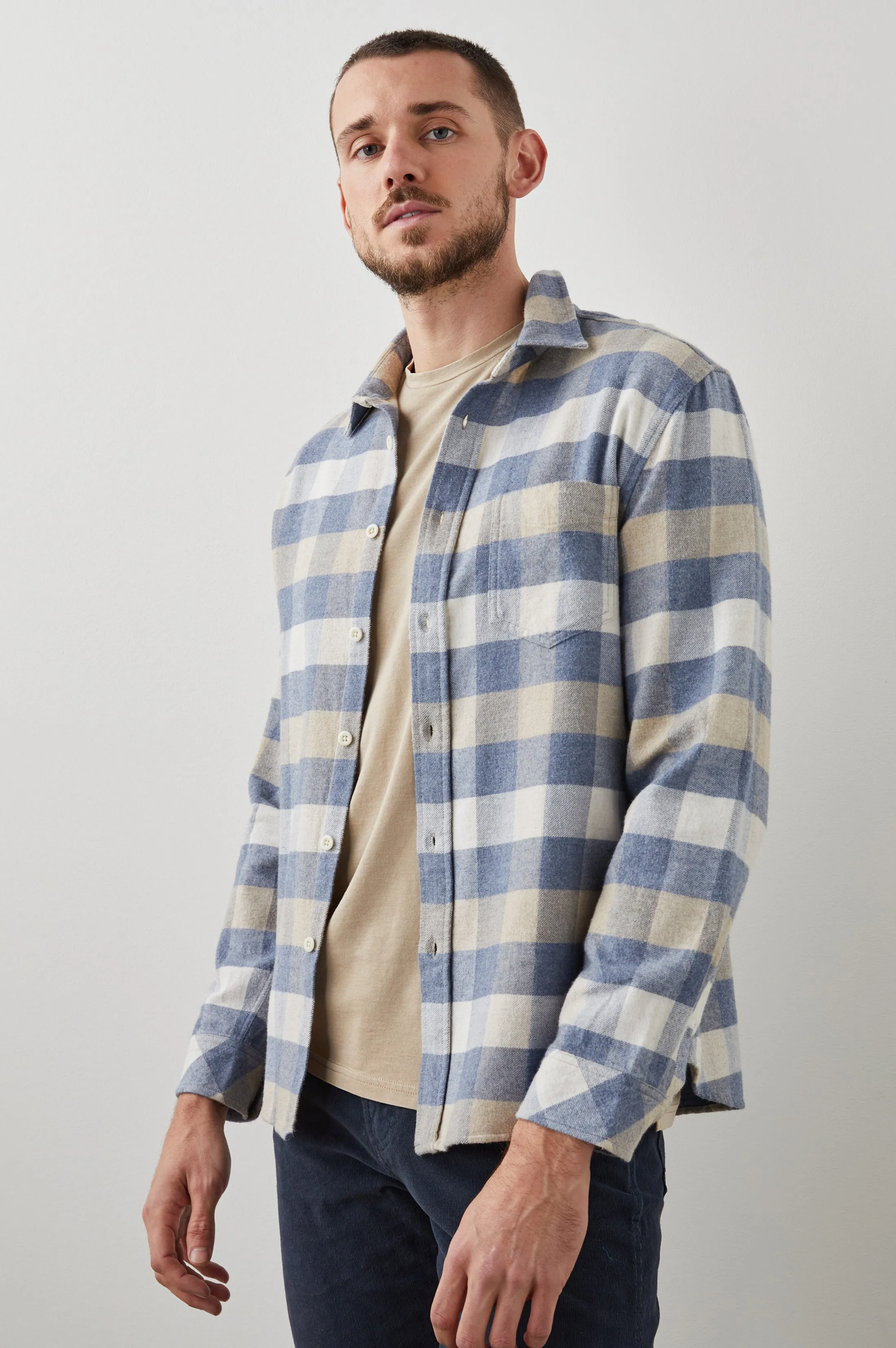 FORREST SHIRT - MIST BIRCH OAT HEATHER