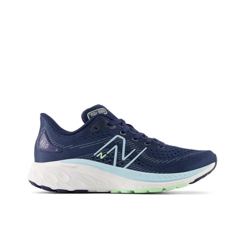 Fresh Foam X 860v13 - Navy with Bleach Blue and Green Aura - Kids