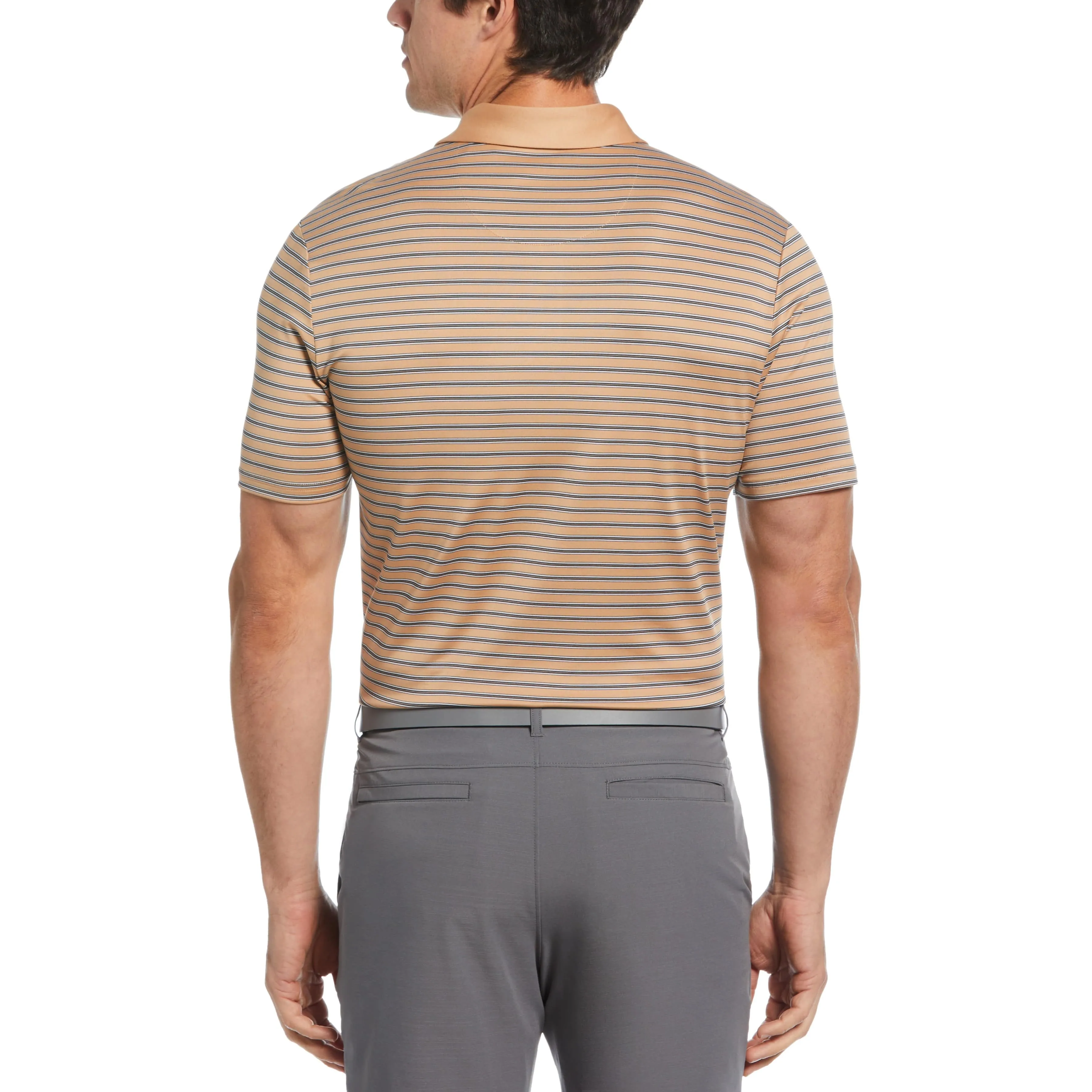 Heritage Stripe Solid Collar Golf Polo