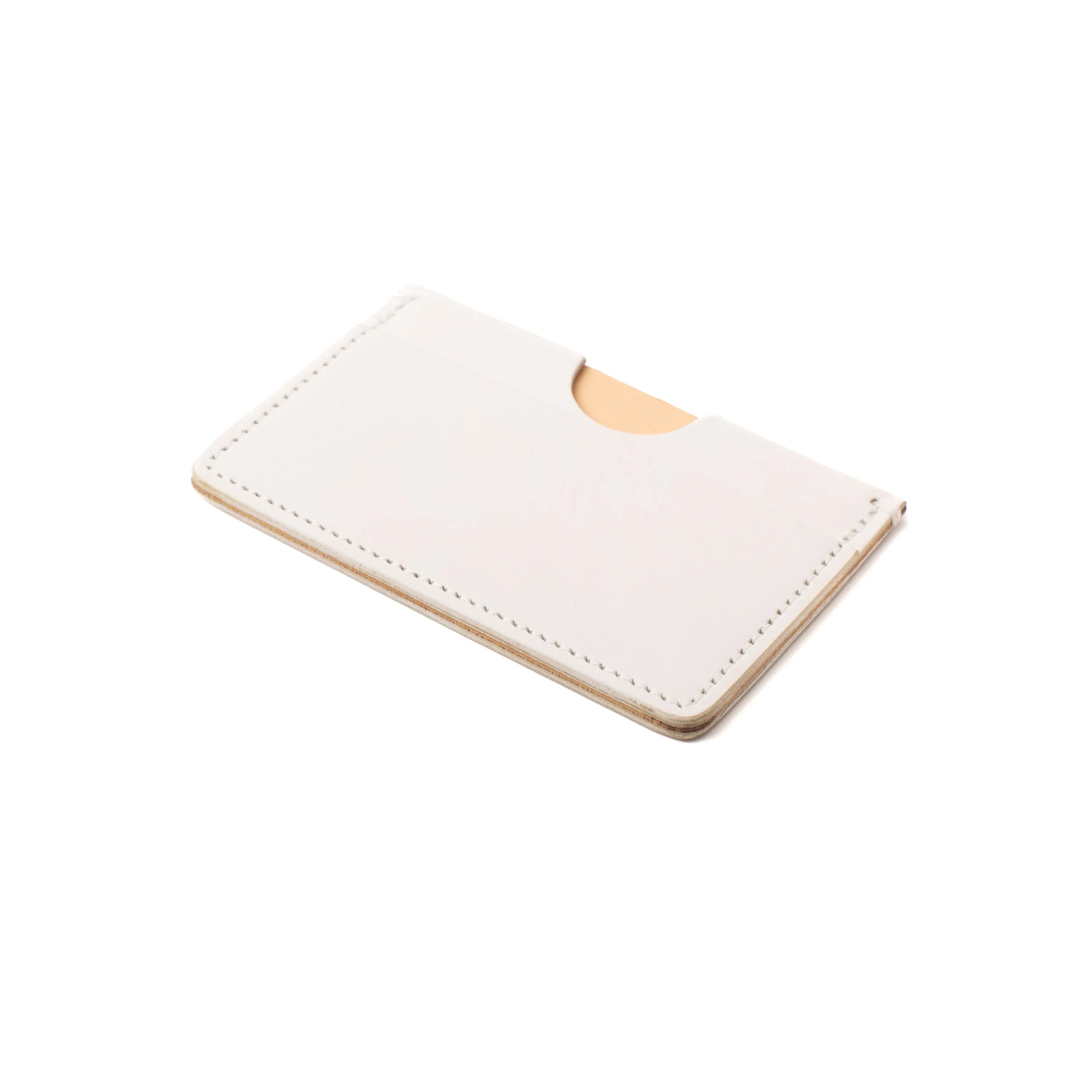 Houghton Card Holder - Off White Veg Tan Calf