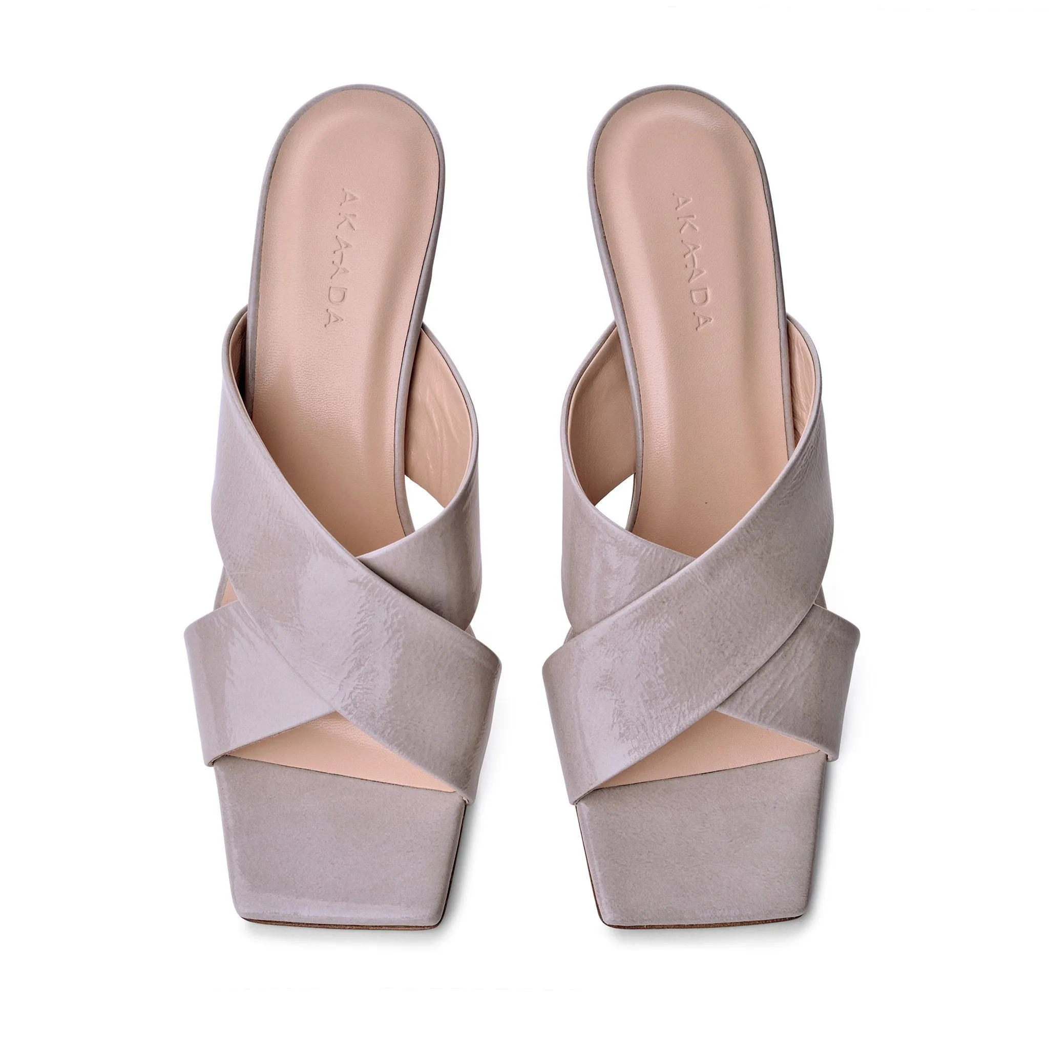 Kaori Light Grey Soft Naplak Mules