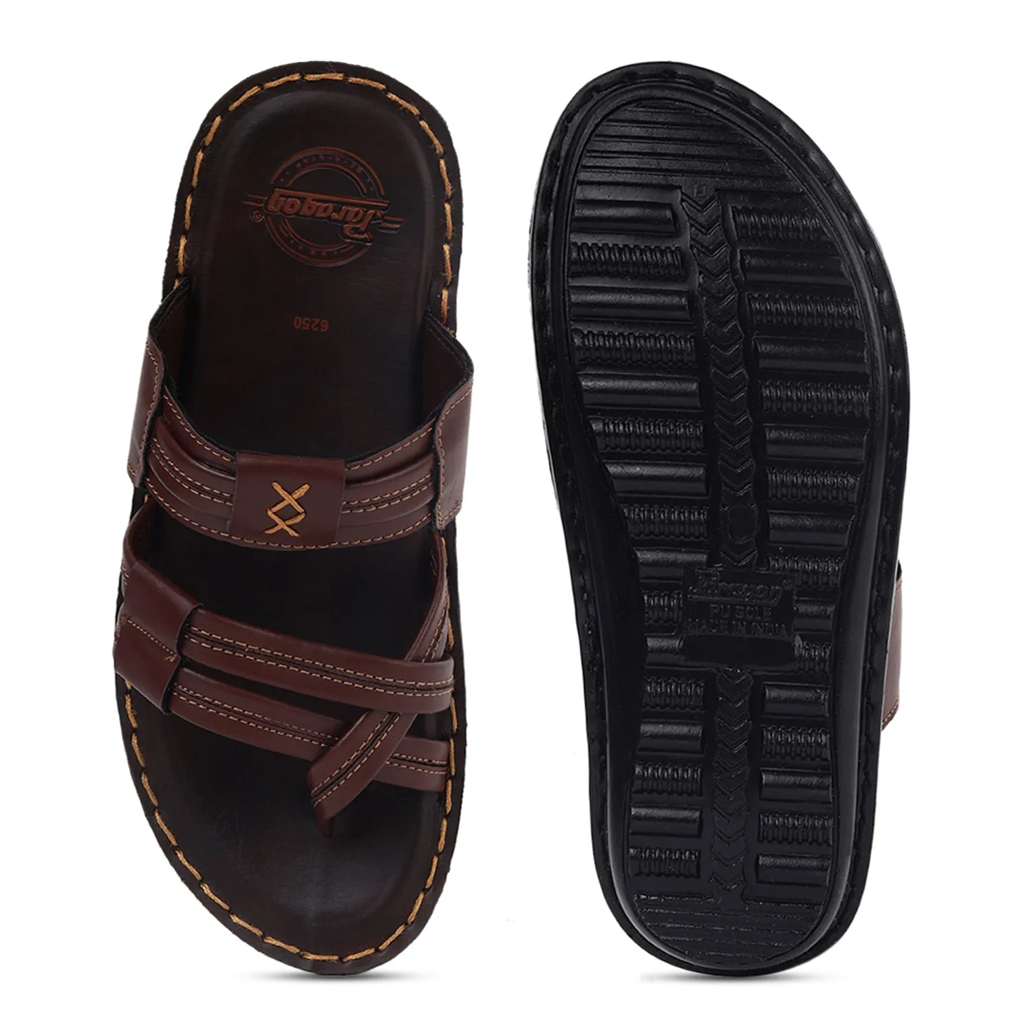 Men's Vertex Brown Slide Sandal