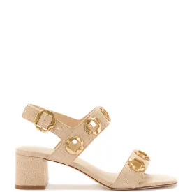 Milan Sandal In Beige Raffia