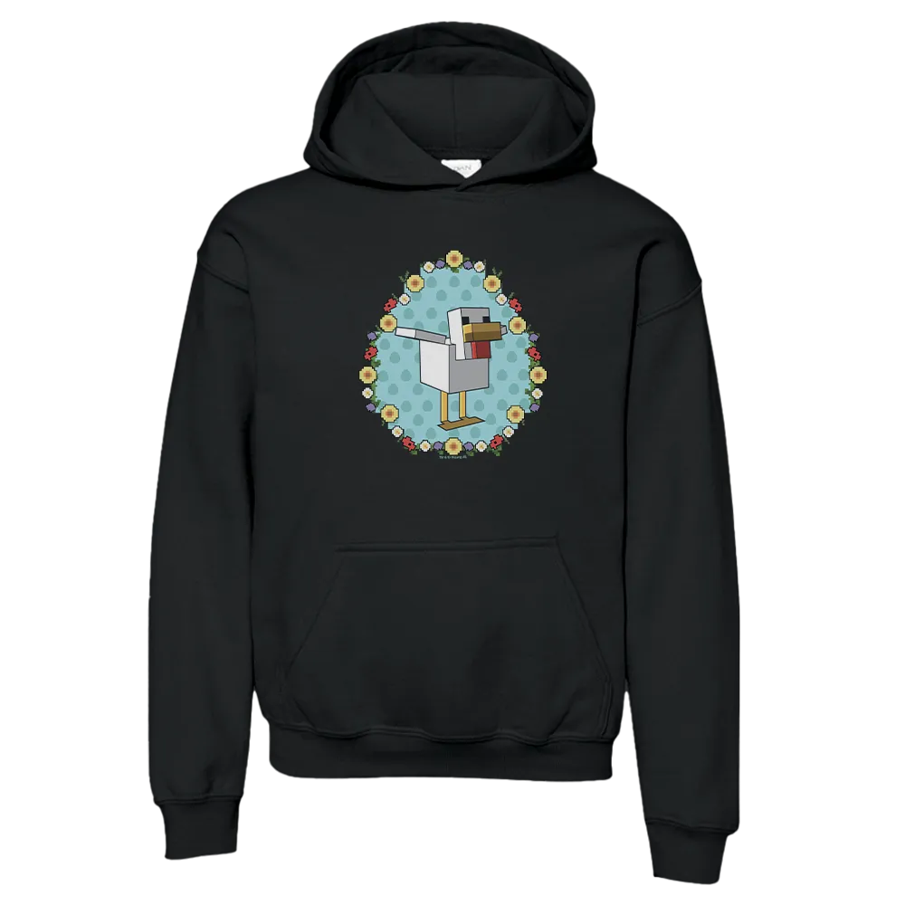 Minecraft Flower Chicken Kids Hooded Sweatshirt