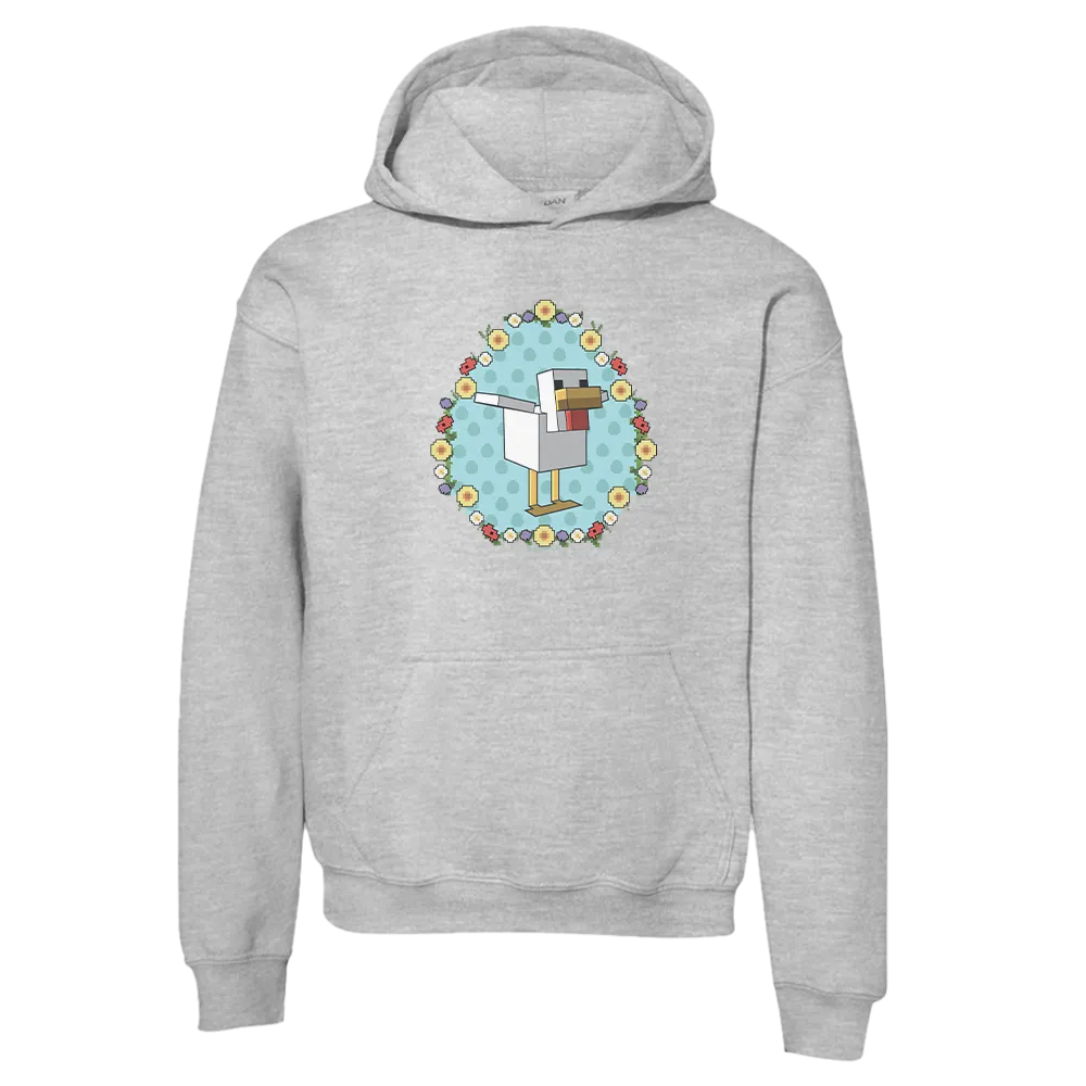 Minecraft Flower Chicken Kids Hooded Sweatshirt