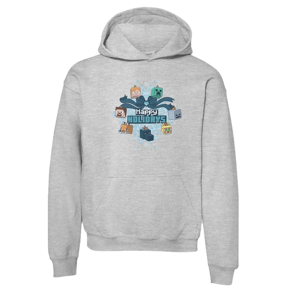 Minecraft Happy Holidays Kids Hooded Sweatshirt