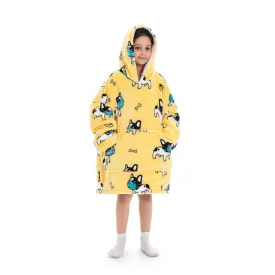 My Snuggy - Kids Masked French Bulldog Hoodie Blanket