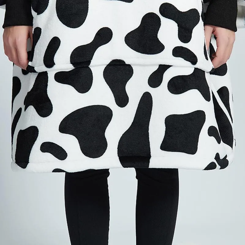 My Snuggy - Kids Monochrome Cow Hoodie Blanket