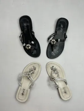 Pearls flip flop sandales y2k vintage (37)