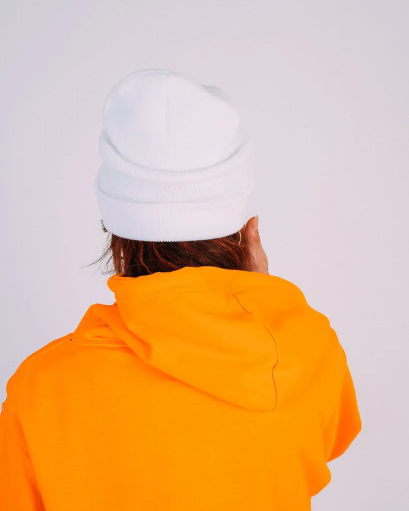 Plant Faced Beanie - Frost White