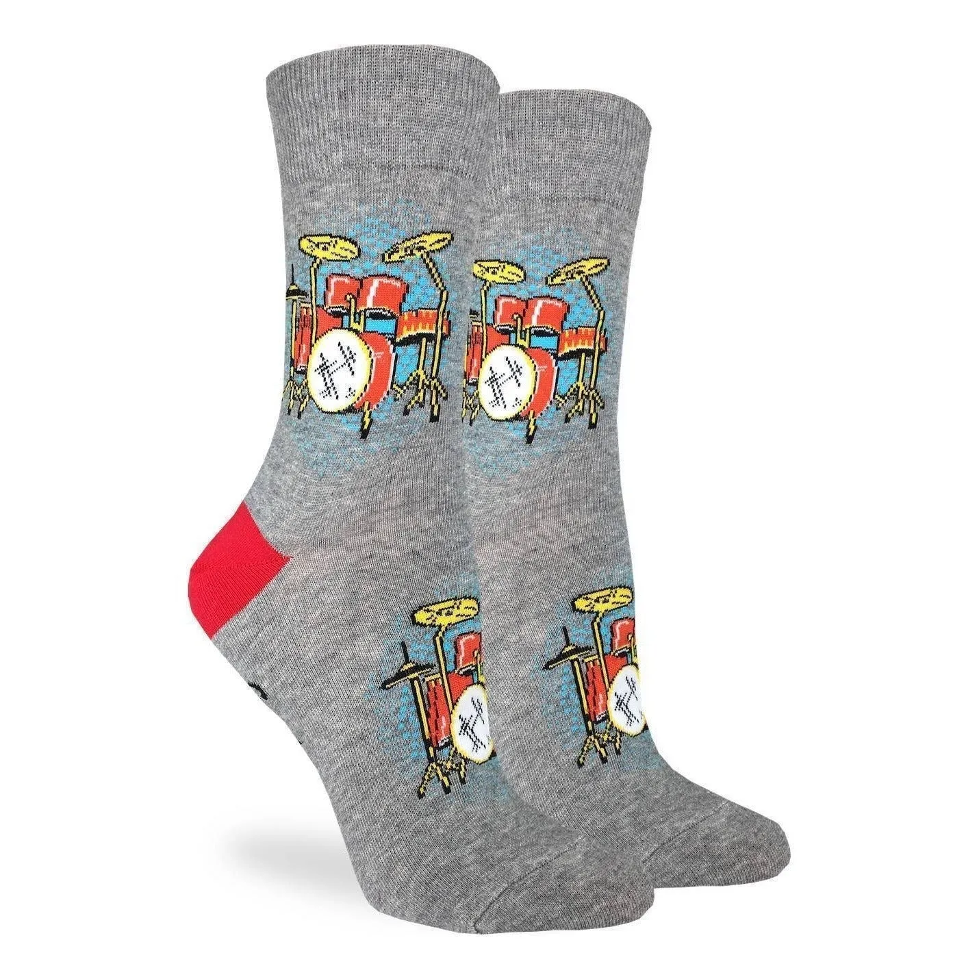 "Drums" Cotton Crew Socks by Good Luck Sock