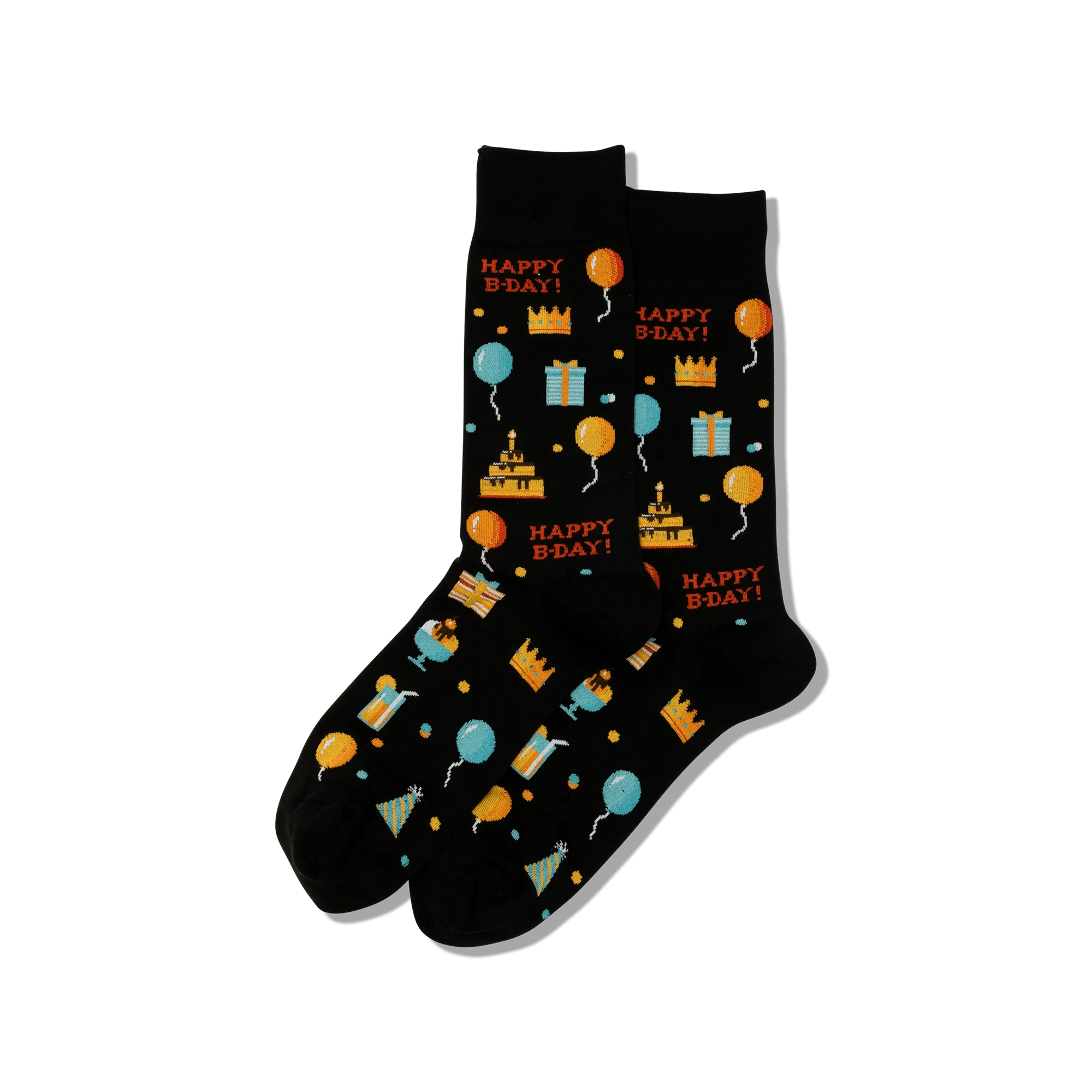 "Happy Birthday" Cotton Crew Socks by Hot Sox