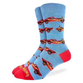 "Hotwheels Hotrods" Crew Socks by Good Luck Sock - Large