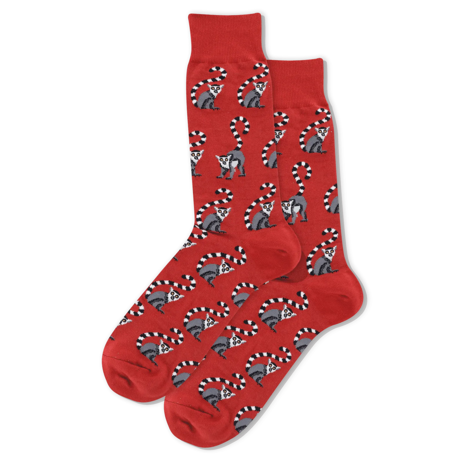 "Lemurs" Cotton Crew Socks by Hot Sox