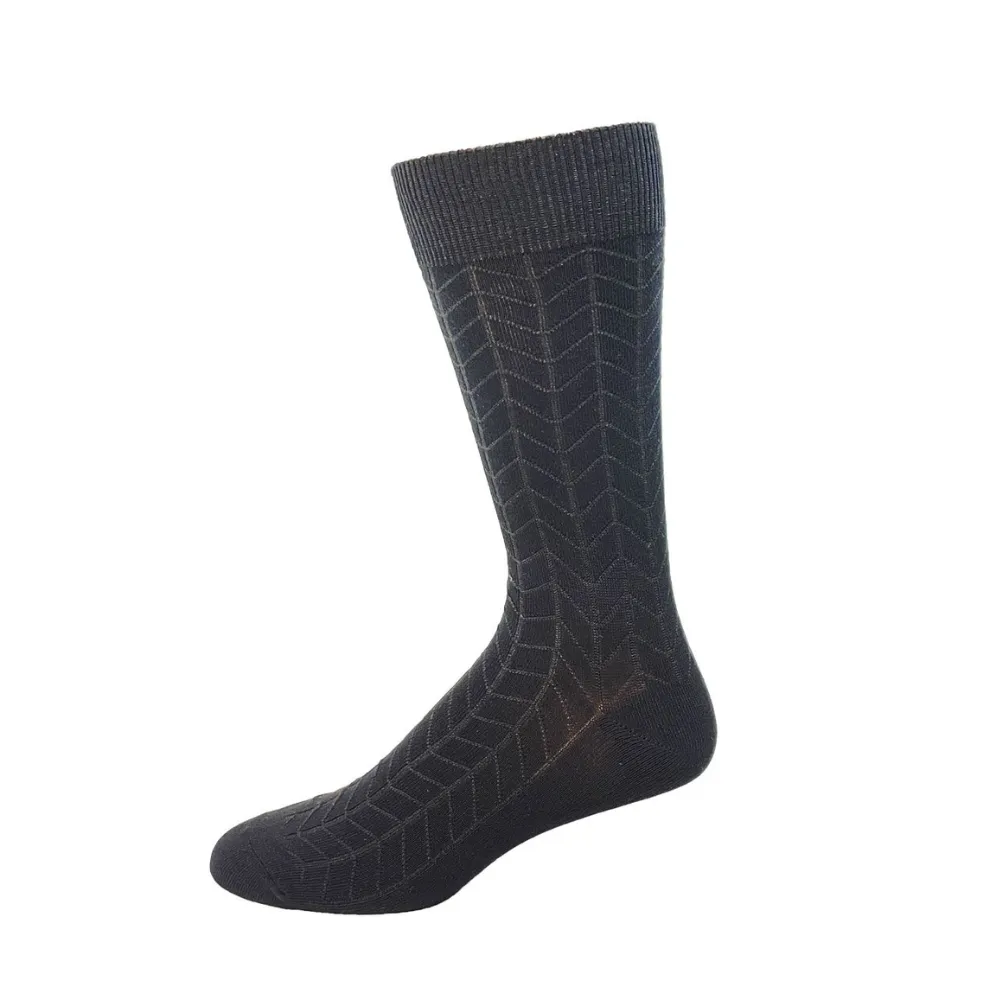 "Links Chevron" Bamboo Socks by Point Zero-Large