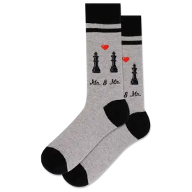 "Mr. and Mr." Cotton Crew Socks by Hot Sox