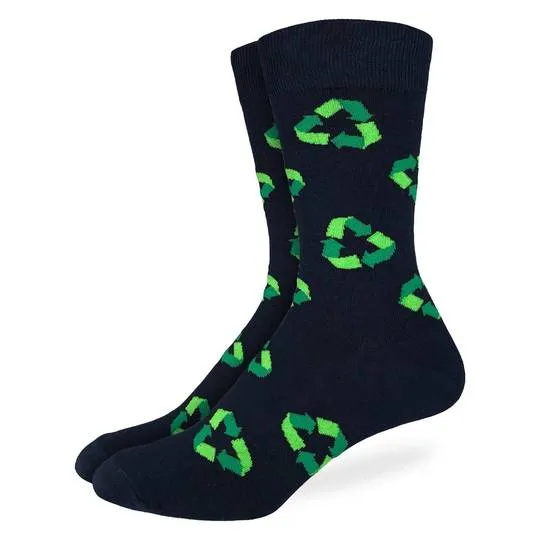 "Recycle" Cotton Crew Socks by Good Luck Sock - SALE