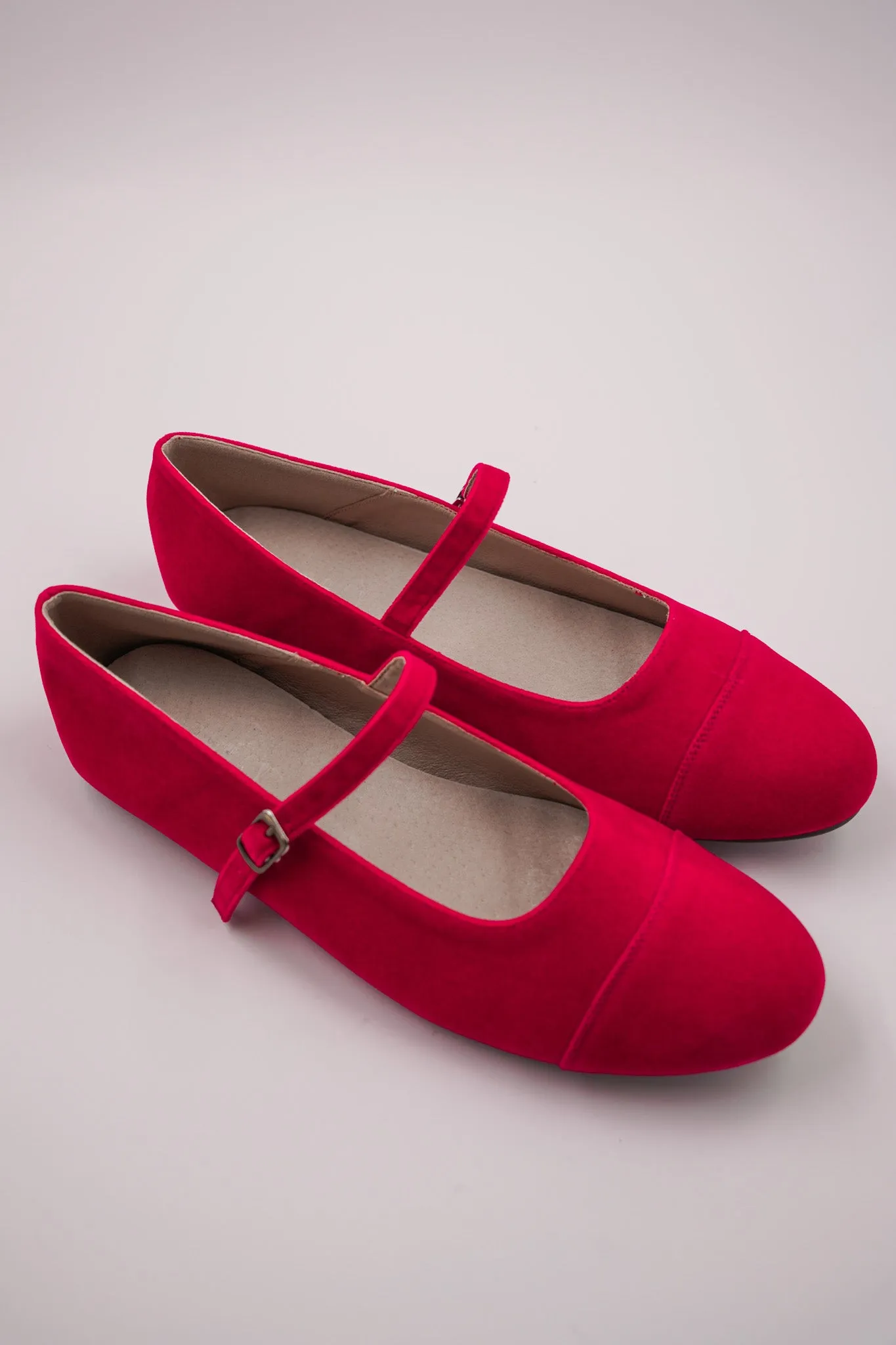 Red Velvet Mary Janes