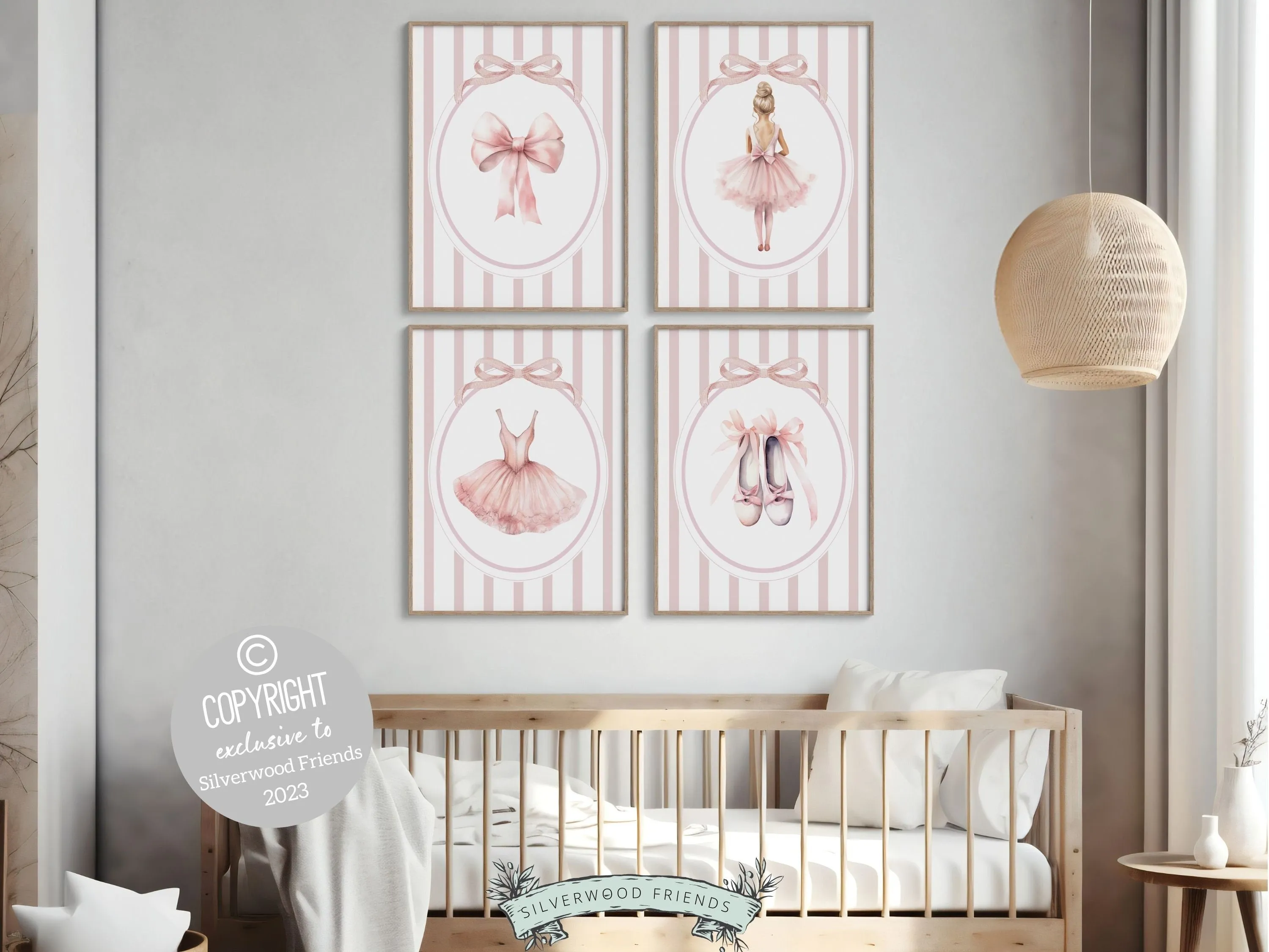 Set of 4 Ballerina Prints - 002