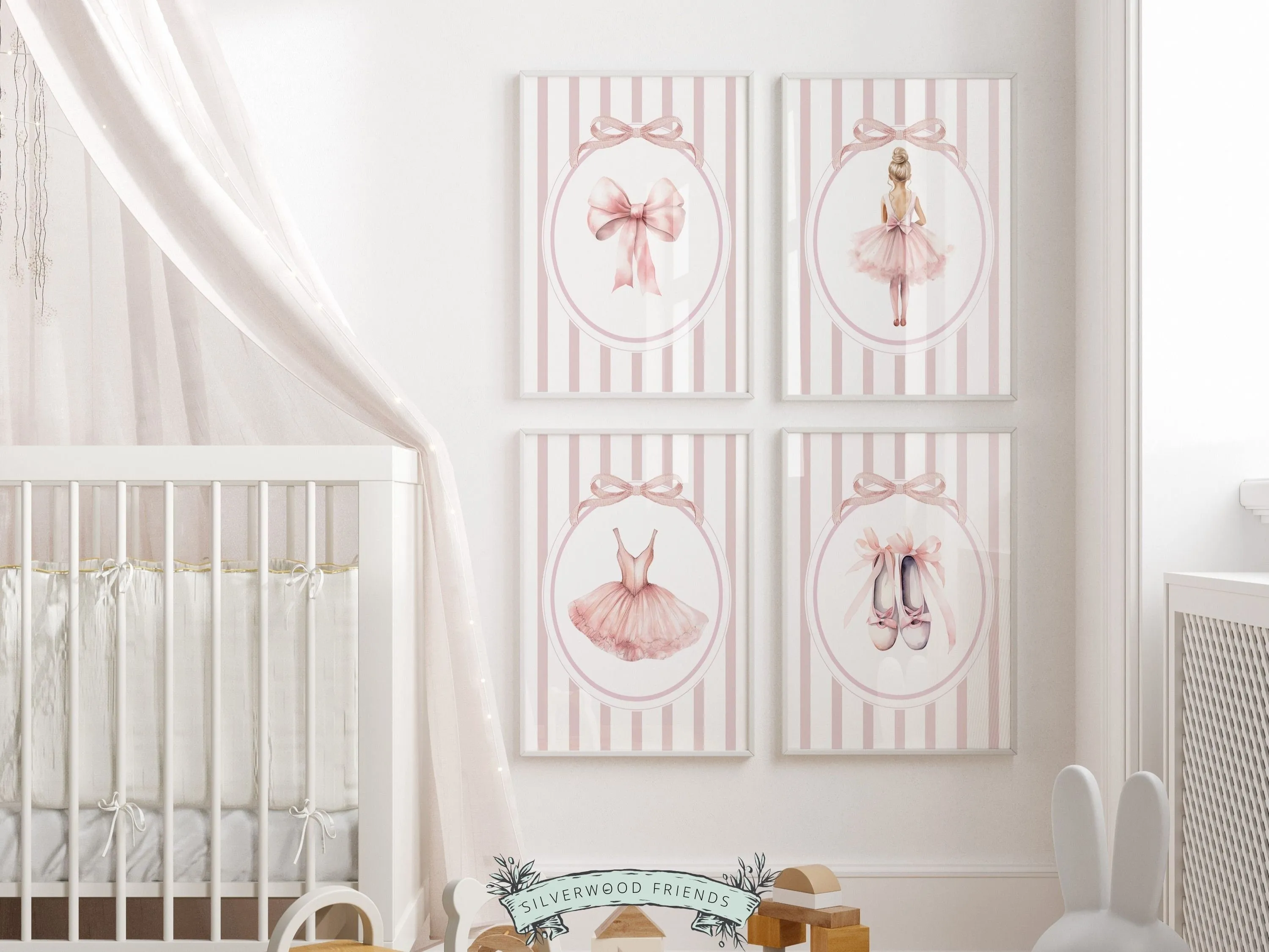 Set of 4 Ballerina Prints - 002