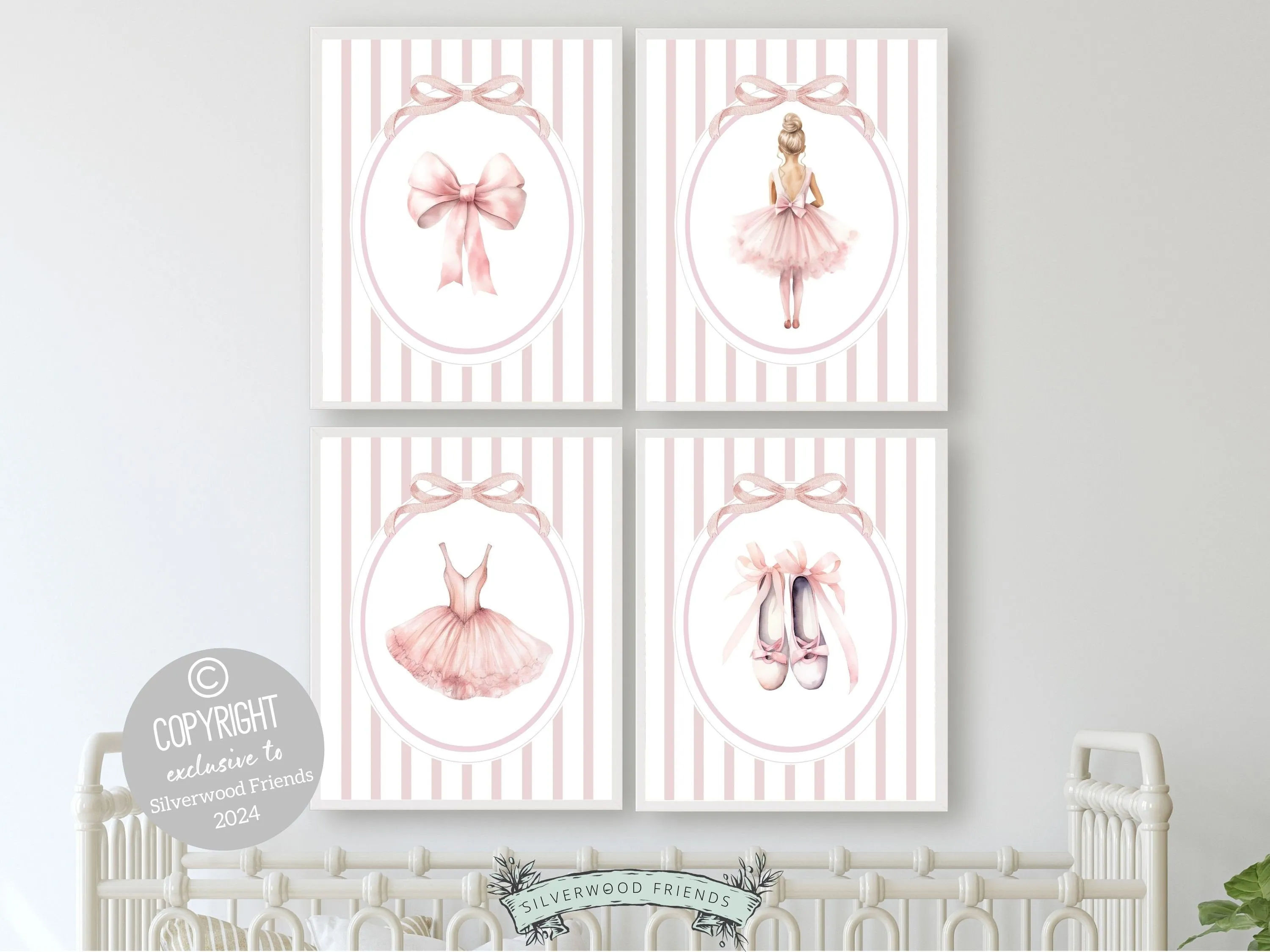 Set of 4 Ballerina Prints - 002