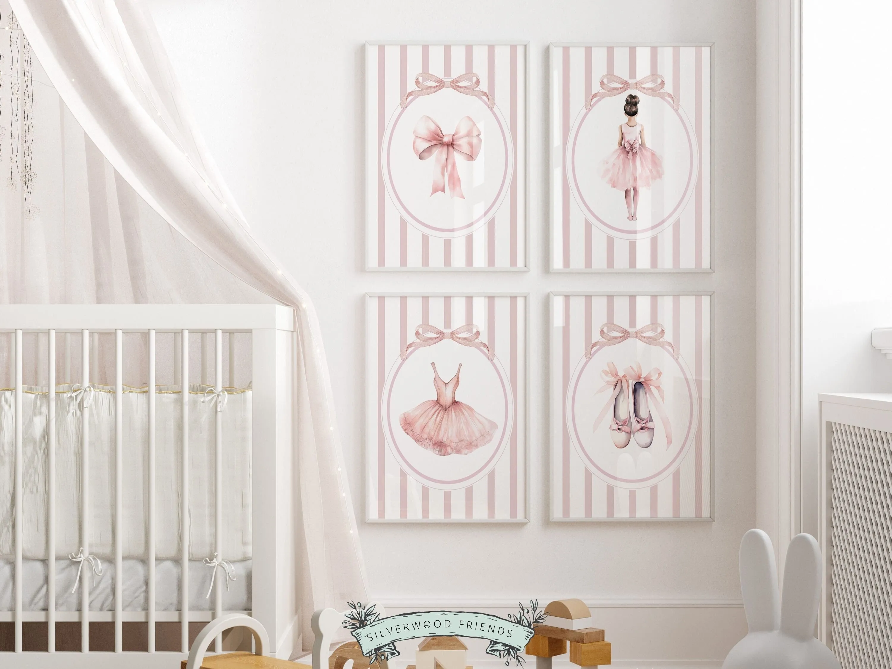 Set of 4 Ballerina Prints - 004