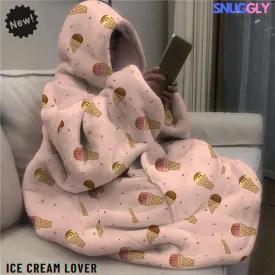 Snuggly™ Oversized Ice Cream Lover Blanket Hoodie