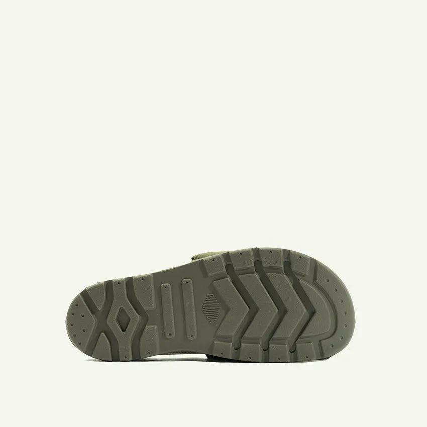 SOLEA SLIDE PAD UNISEX SANDALS - OLIVE NIGHT