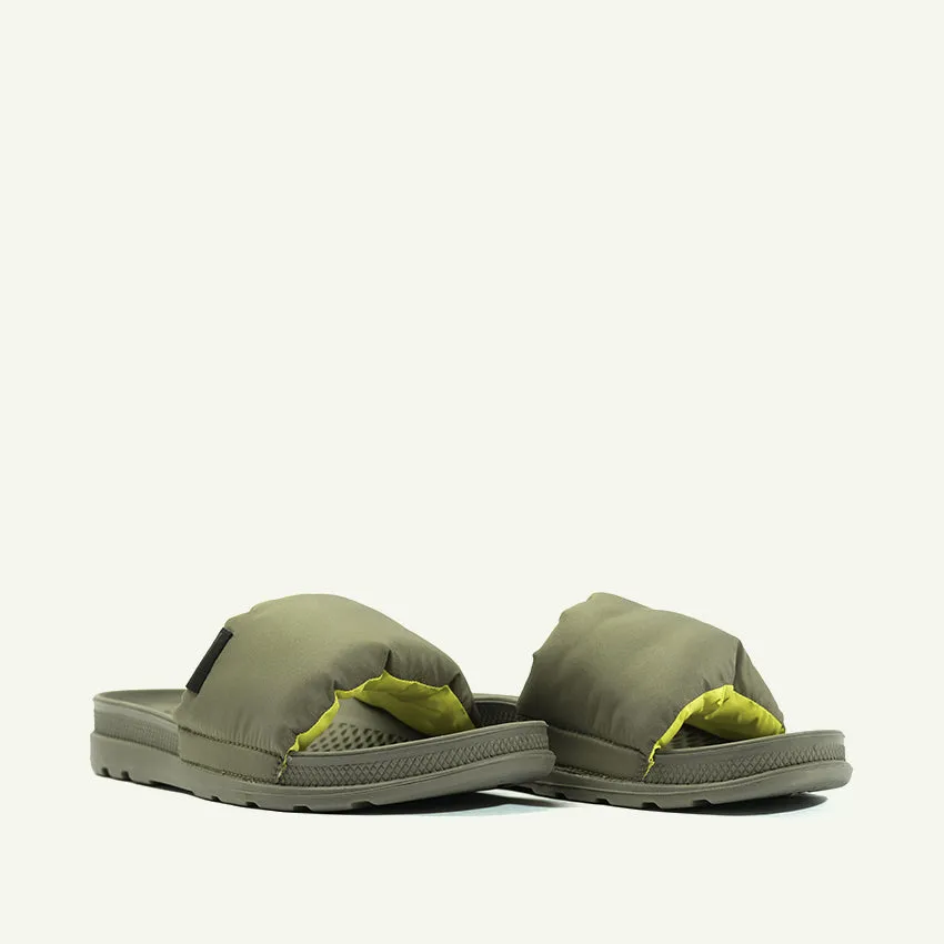 SOLEA SLIDE PAD UNISEX SANDALS - OLIVE NIGHT