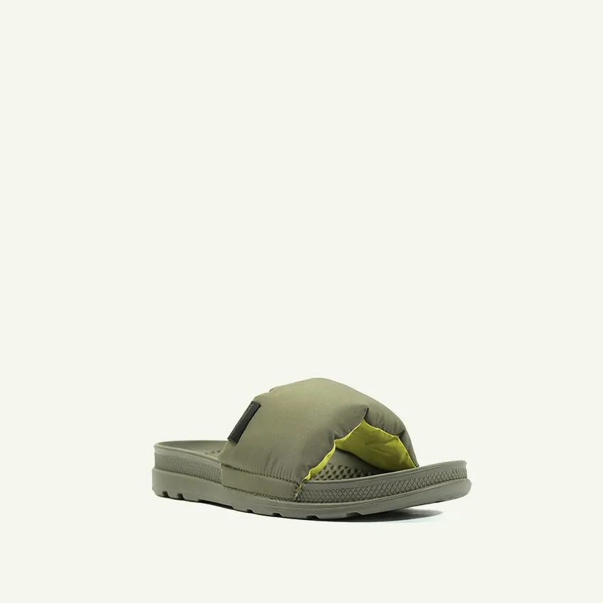 SOLEA SLIDE PAD UNISEX SANDALS - OLIVE NIGHT