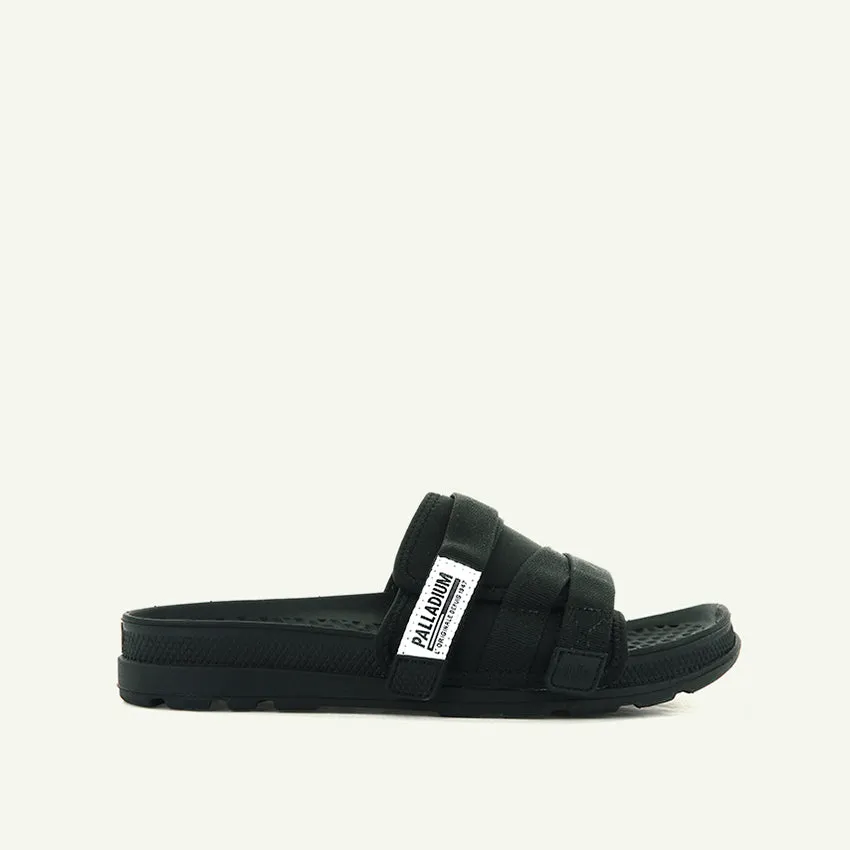 SOLEA SLIDE UNISEX SANDALS - BLACK/BLACK