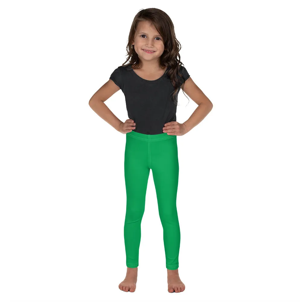 Stay Active, Stay Colorful: Solid Leggings for Girls - Jade