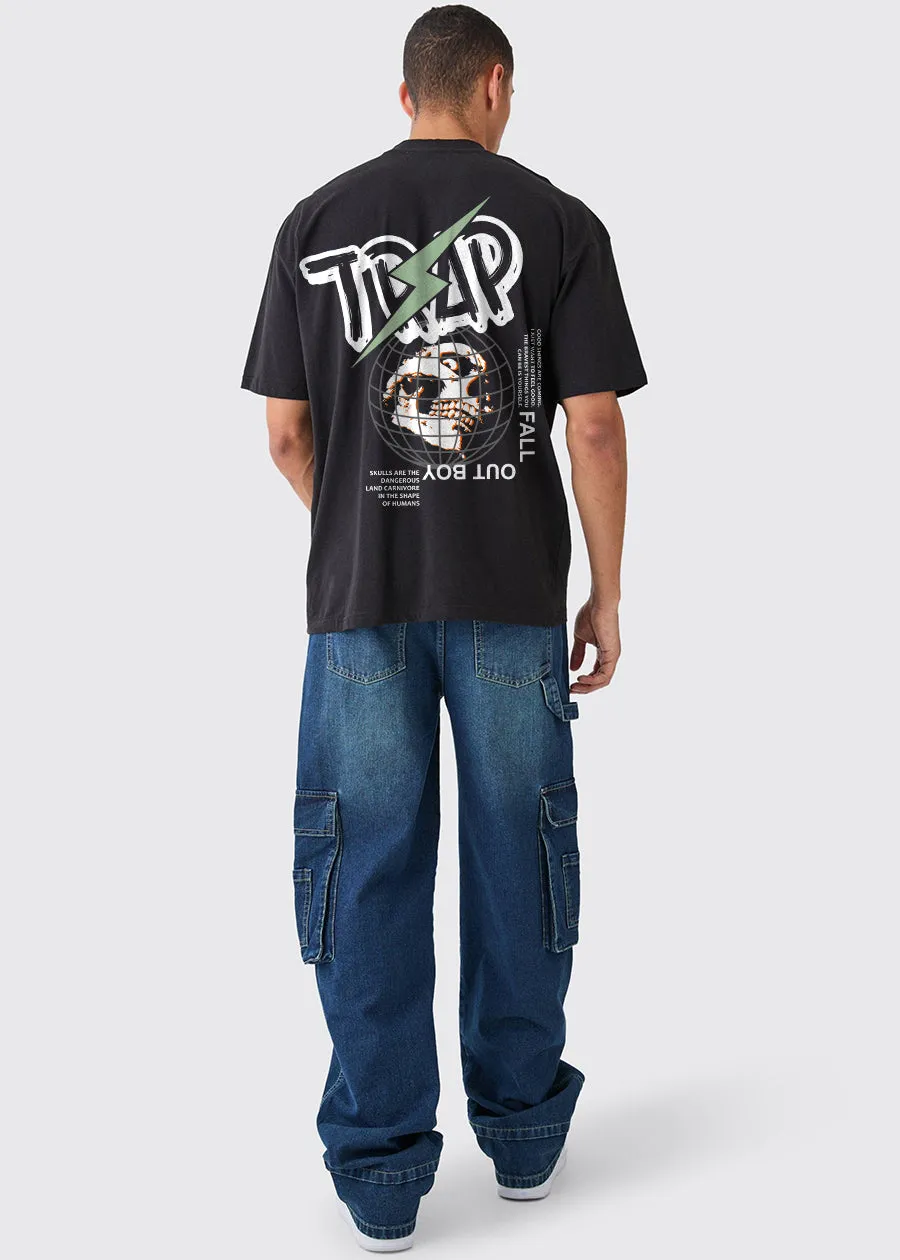 Trap Men Oversized T-Shirt - Black