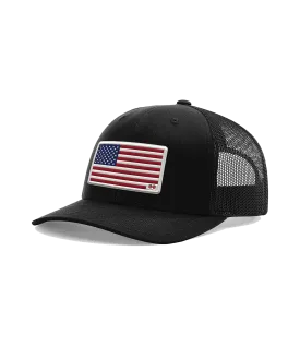 USA Flag Premium Leather Patch Hat