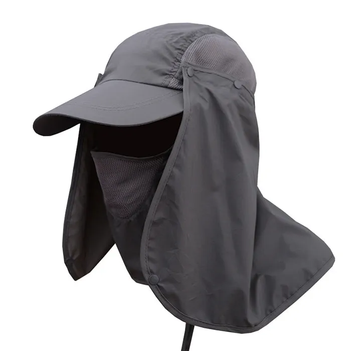 UV Protection Flap Hat Sun Proof With Face Cover