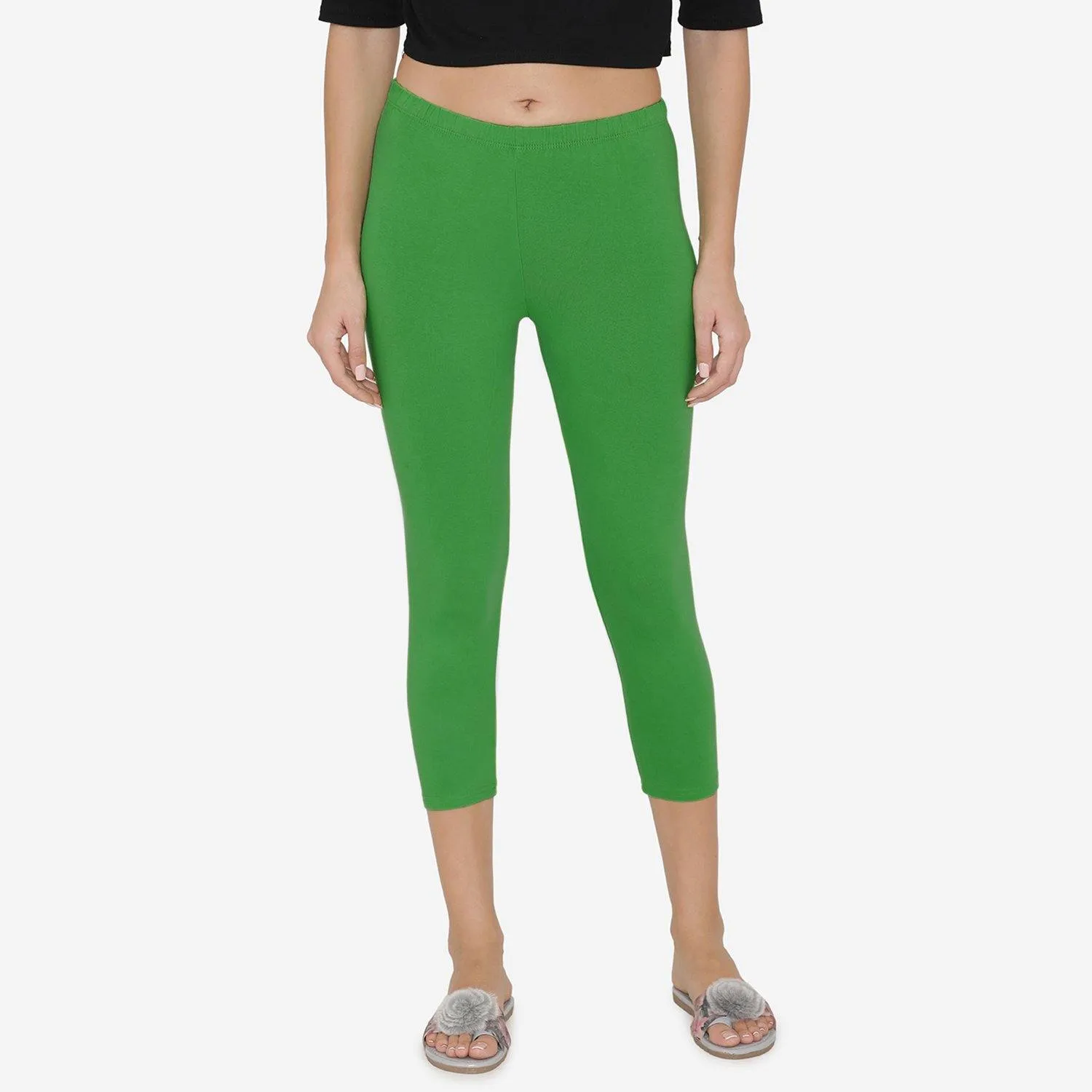 Women's Comfy Classy Capri Leggings - Rich Green